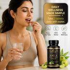 MYOLABZ Organic Amla Supplement Tablets – 1200 mg Per Serving – USDA Certified Organic – Strengthens Immunity, Supports Metabolism & Gut Balance – 60 Tablets