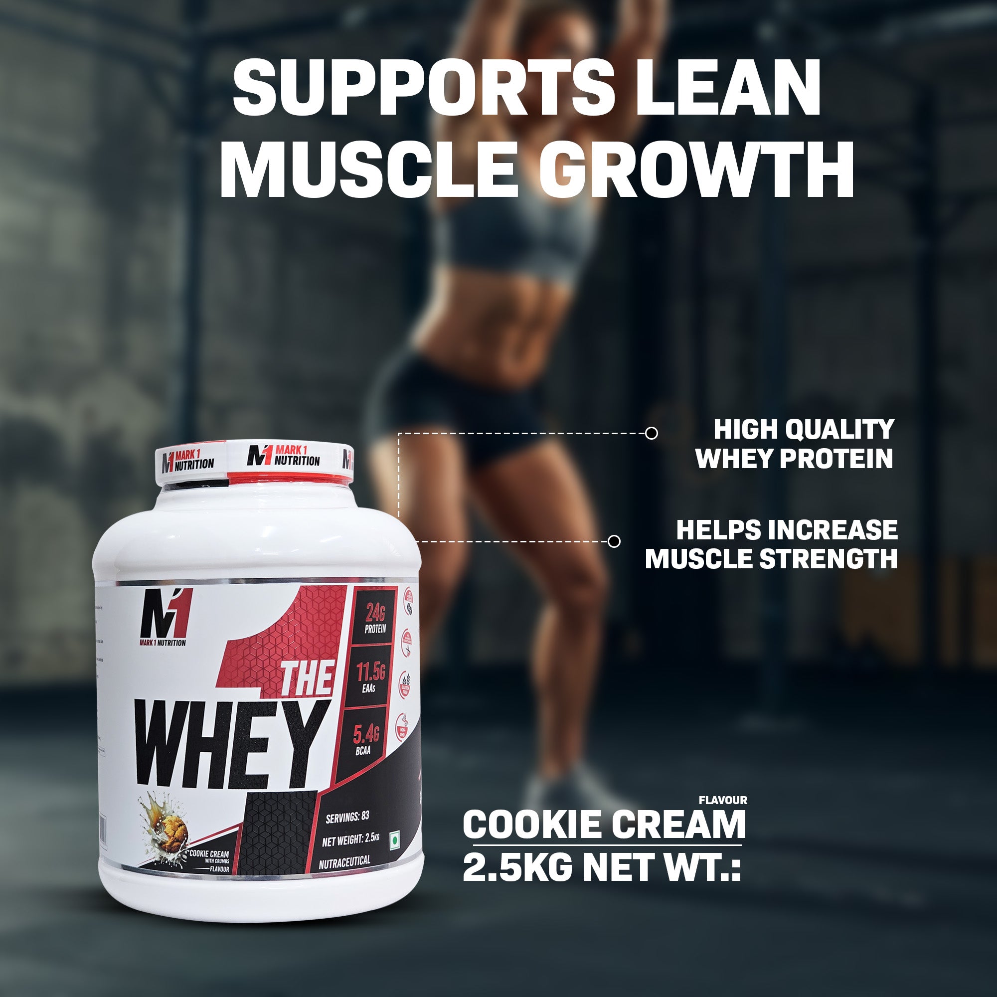 Mark1 Nutrition The Whey Protein 2.5kg | Chocolate & Cookie Cream Flavour