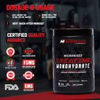 Maverick Nutrition Micronised Creatine Monohydrate (300g | 100 Servings) | Unflavoured | 3000 mg Creatine per Serving