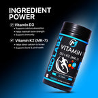 Myolabz Vitamin D3 + K2 (MK-7) Tablets (60 Tablets) | Bone Health & Immunity Support