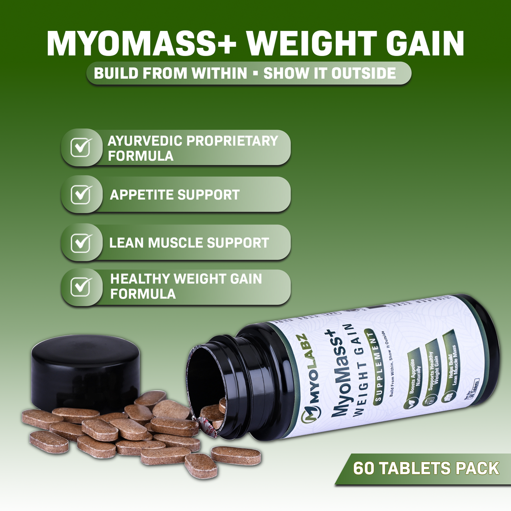 Myolabz MyoMass+ Weight Gain Supplement (60 Tablets)