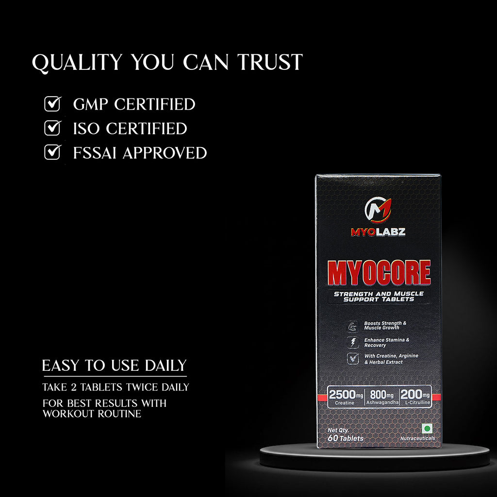 Myolabz Myocore Strength & Muscle Support | 60 Tablets