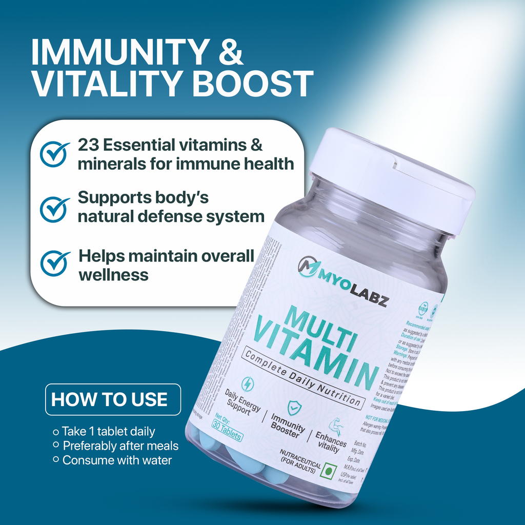 Myolabz Multivitamin Complete Daily Nutrition Blue | 30 Tablets