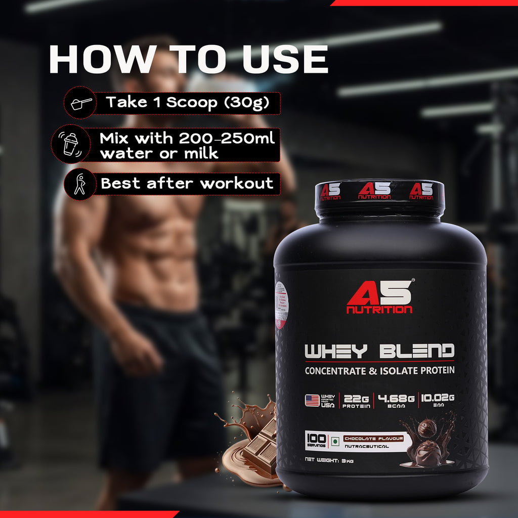 A5 Nutrition Whey Blend Protein 3kg | 100 Servings Chocolate