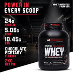 Maverick Nutrition 100% Muscle Whey Protein (60 Servings, 2kg) | Chocolate Ecstasy Flavour