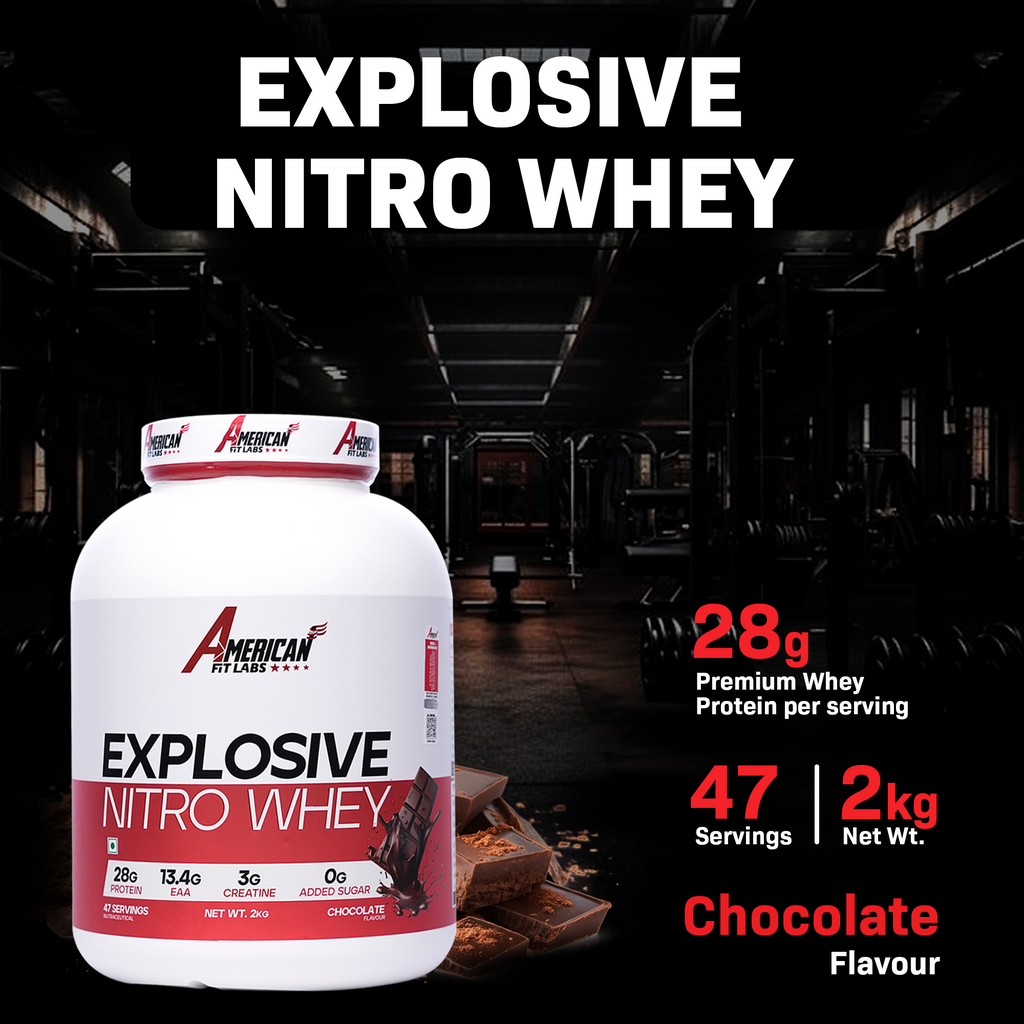 American Fit Labs Explosive Nitro Whey Protein (47 Servings, 2 kg) | Chocolate