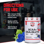 U.S Farm BCAA + EAA + Gluta (25 Servings, 250g) | Blue Raspberry,Watermelon
