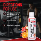 U.S. Farm L-Carnitine 3500mg (30 Servings, 450ml) | Fruit Punch / Orange