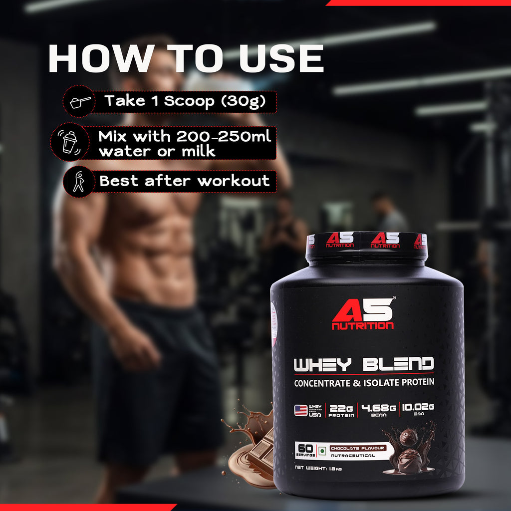 A5 Nutrition Whey Blend Protein 1.8kg | 60 Servings Chocolate