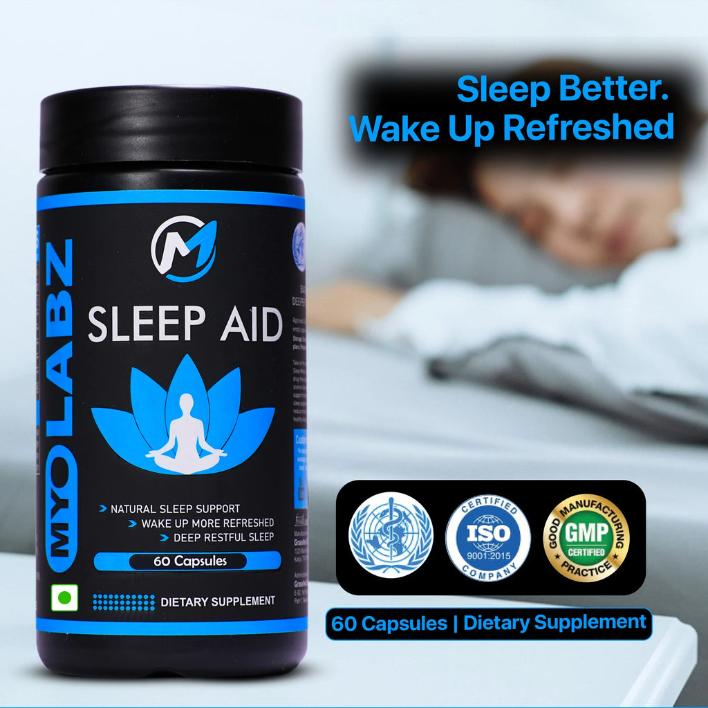 Myolabz Sleep Aid Capsules (60 Capsules) | Natural Sleep Support