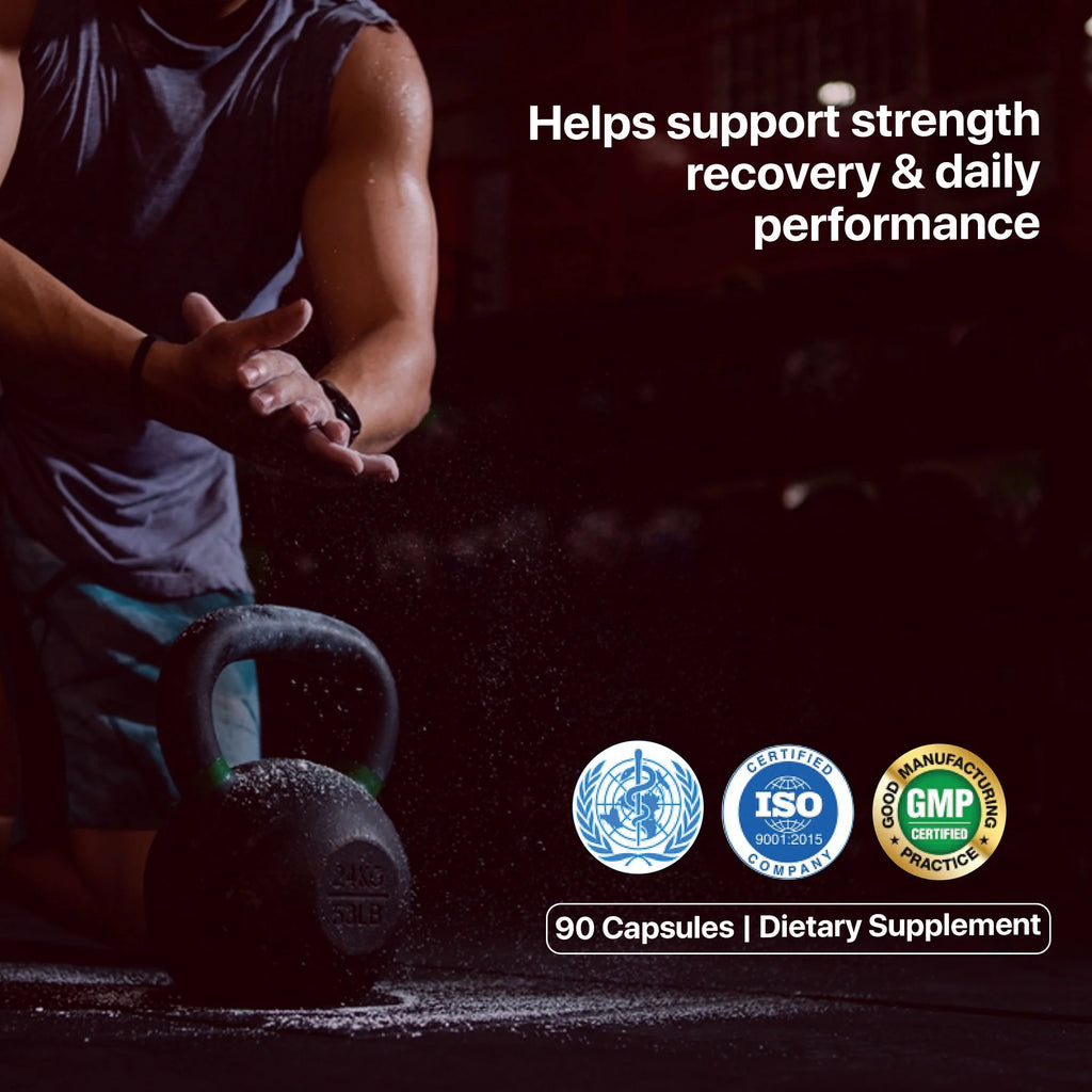 Myolabz ZMA Capsules (90 Capsules) | Zinc, Magnesium, Vitamin B6, D3 and Boron