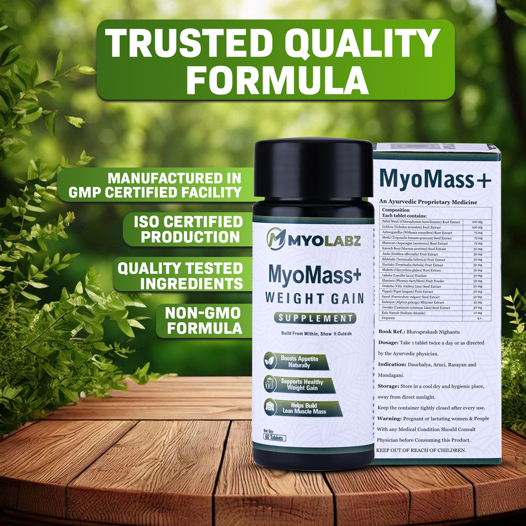 Myolabz MyoMass+ Weight Gain Supplement (60 Tablets)