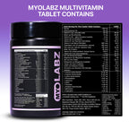 Myolabz Multivitamin Tablets (30 Tablets) | Vitamins, Minerals, Amino Acids with Ginseng