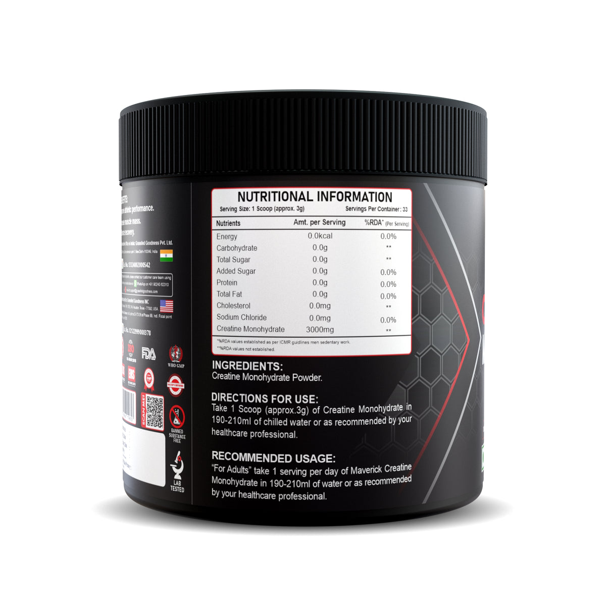 5-PRODUCT MAVERICK CREATINE BLAST — Micronised Creatine Monohydrate 33 Servings × 5