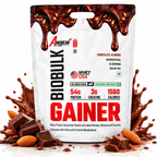 American Fit Labs BioBulk Gainer, Chocolate Almond, 5 kg (25 Servings) | 54g Protein & 3g Creatine per Serving | Whey Mass Gainer with Herbs, Vitamins, Minerals & Digestive Enzymes | 0g Added Sugar