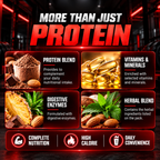 Mark 1 Nutrition The Anabolic Mass Gainer, Chocolate with Nuts, 5 kg (17 Servings) | 99.7g Protein, 3g Creatine & 1.2g L-Glutamine per Serving | Whey Gainer with MCT, Vitamins, Minerals & Digestive Enzymes | 0g Added Sugar