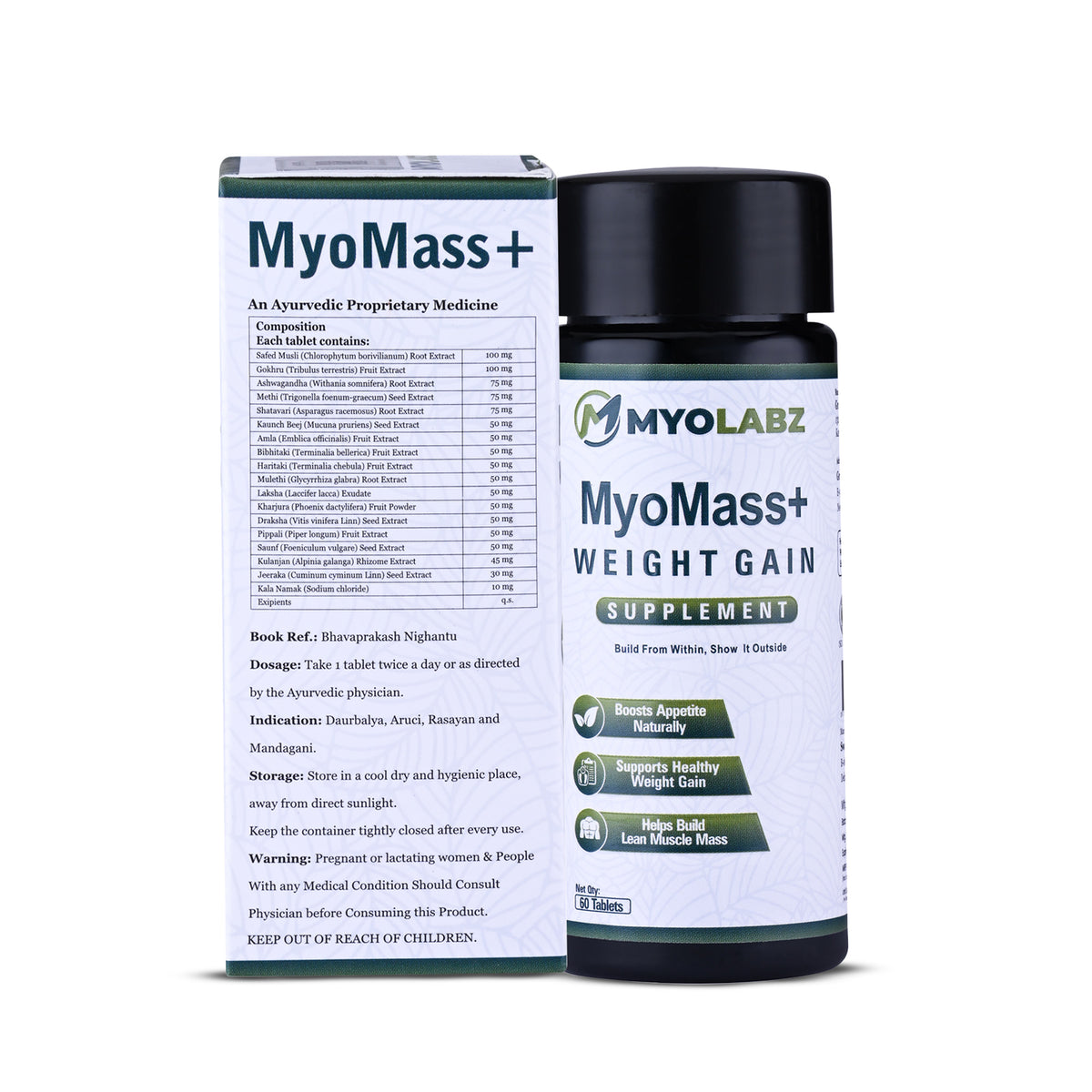 28-PRODUCT B1 MASS + MYOMASS MEGA CROWD PULLER — B1 Mass Gainer 5 KG Pouch × 14 • MYOLABZ MyoMass+ Weight Gain 60 Tablets × 14 FREE