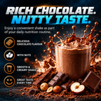 Nutrition B1 MASS Power Load Mass Gainer 5kg | 70g Protein & 781 kcal per Serving | Whey Isolate, Concentrate & Hydrolysate Blend | With Creatine, BCAA, Glutamine & CaHMB | Chocolate with Nuts | 25 Servings