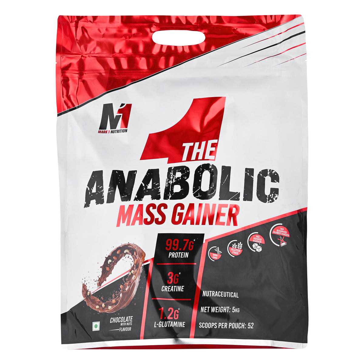 Mark 1 Mass Performance Stack Pack of 4 – Mass Gainer 5 kg, BCAA 4:1:1, Multivitamin & Amla | Gainer Combo for Mass & Recovery