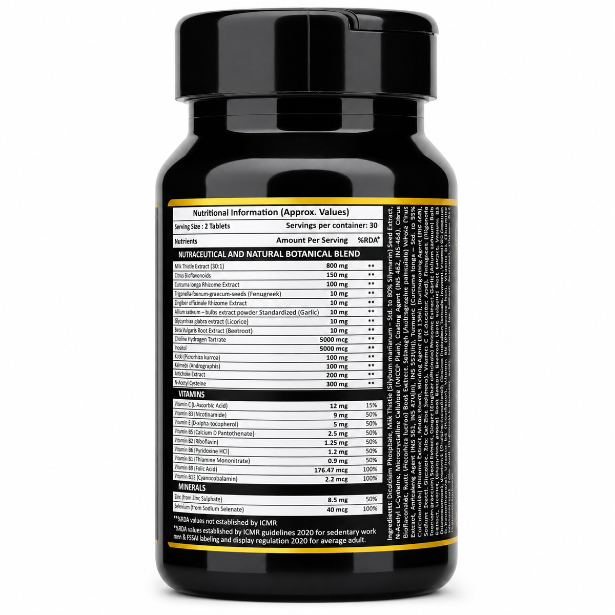 MyoLabz Liver Care Advanced Formula – Milk Thistle, Kutki, Kalmegh, Bhumi Amla Liver Detox Supplement, 60 Tablets