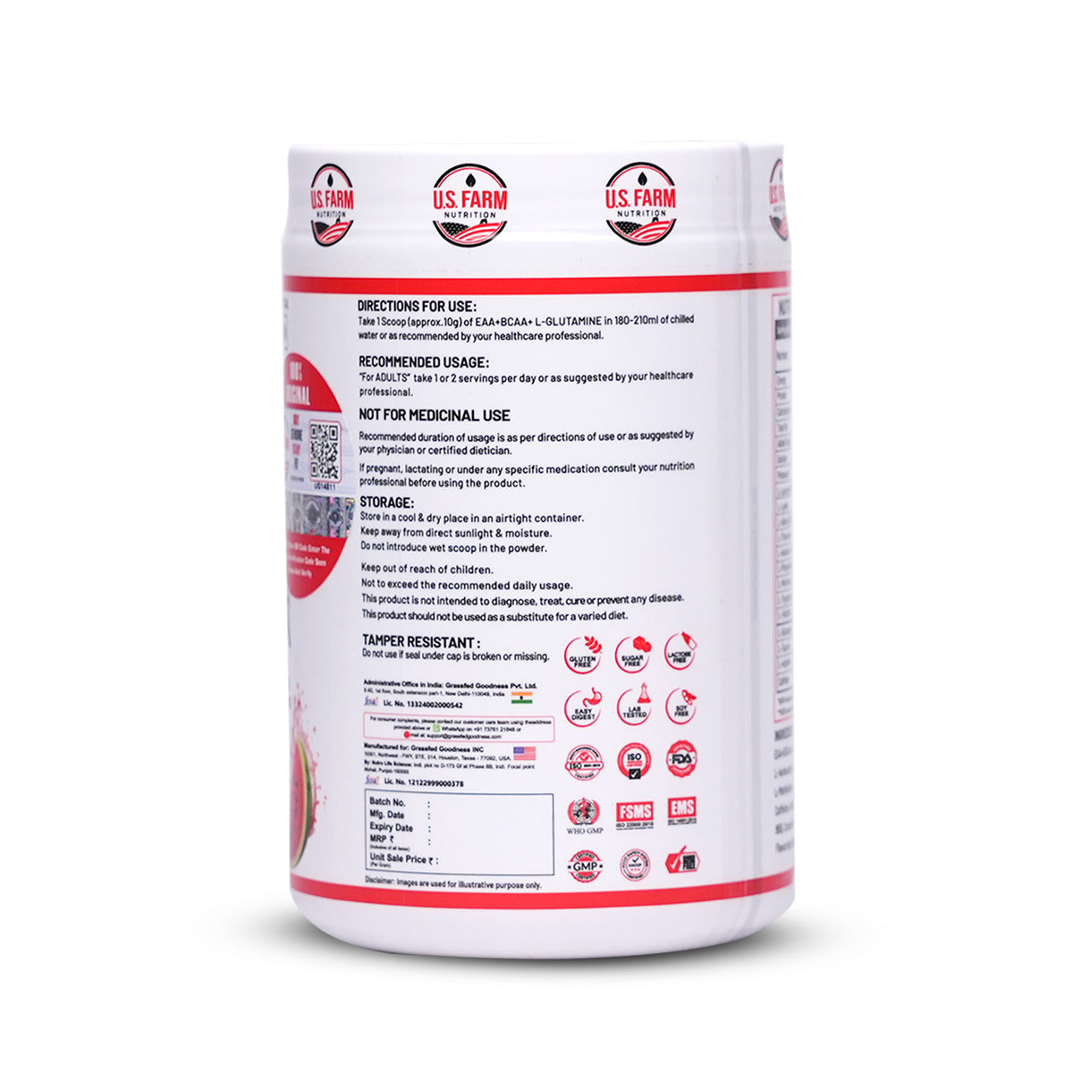 23 Product US Farm Nitro Iso Wellness Mega Stack – Nitro Iso Whey, BCAA + EAA + Glutamine, Salmon Omega-3 & MyoLabz Supplements