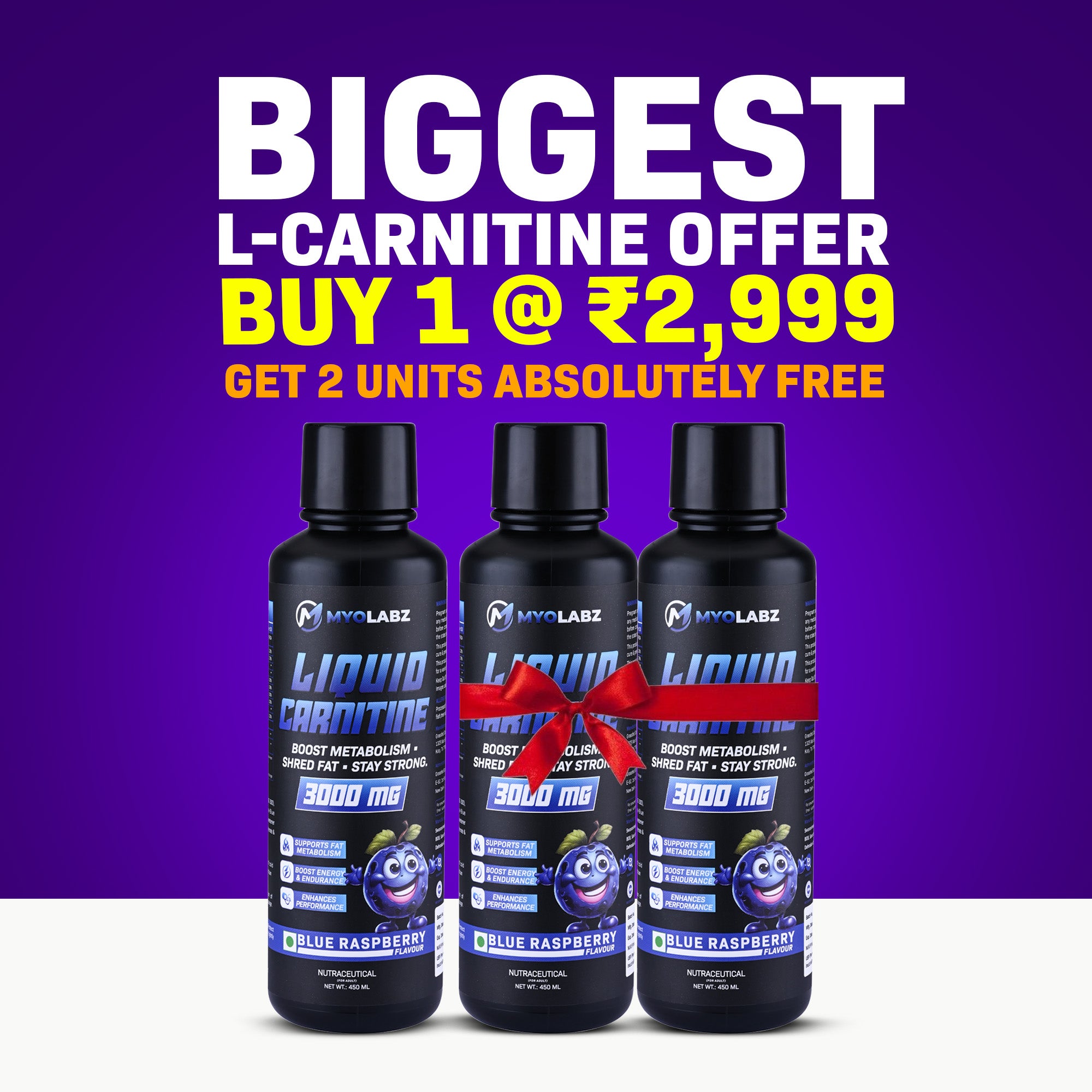 L-Carnitine Fat Loss Combo | Buy 1 Get 2 Free (Myolabz Liquid Carnitine)