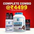 B1 Nutrition Complete Mass & Strength Stack Offer | Mass Gainer + Creatine + Testosterone Booster + Shilajit | Best Weight Gain Combo Deal Online India