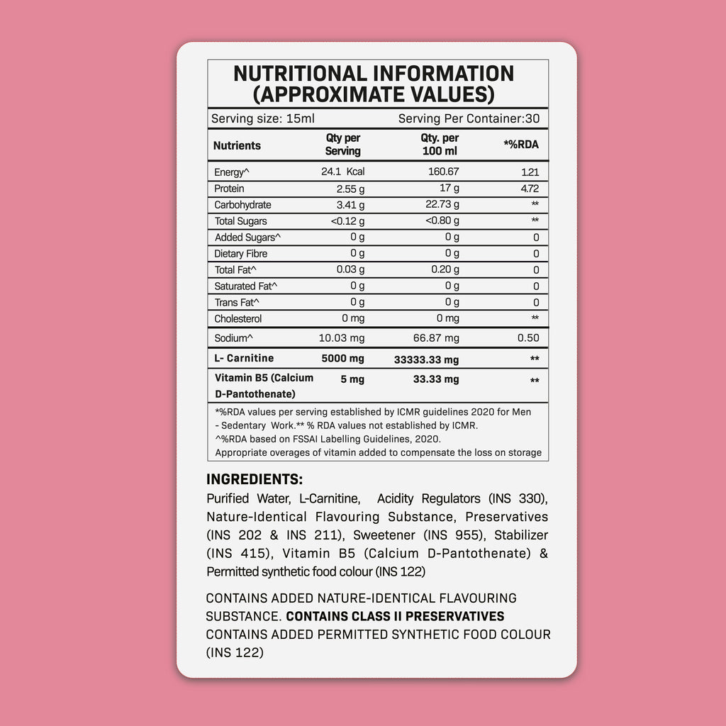 L Carnitine lychee Flavour