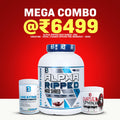 B1 Nutrition Alpha Ripped Shred Stack Offer | Whey + Creatine + Fat Burner + L-Carnitine + Pre-Workout | Best Cutting Combo Deal Online India
