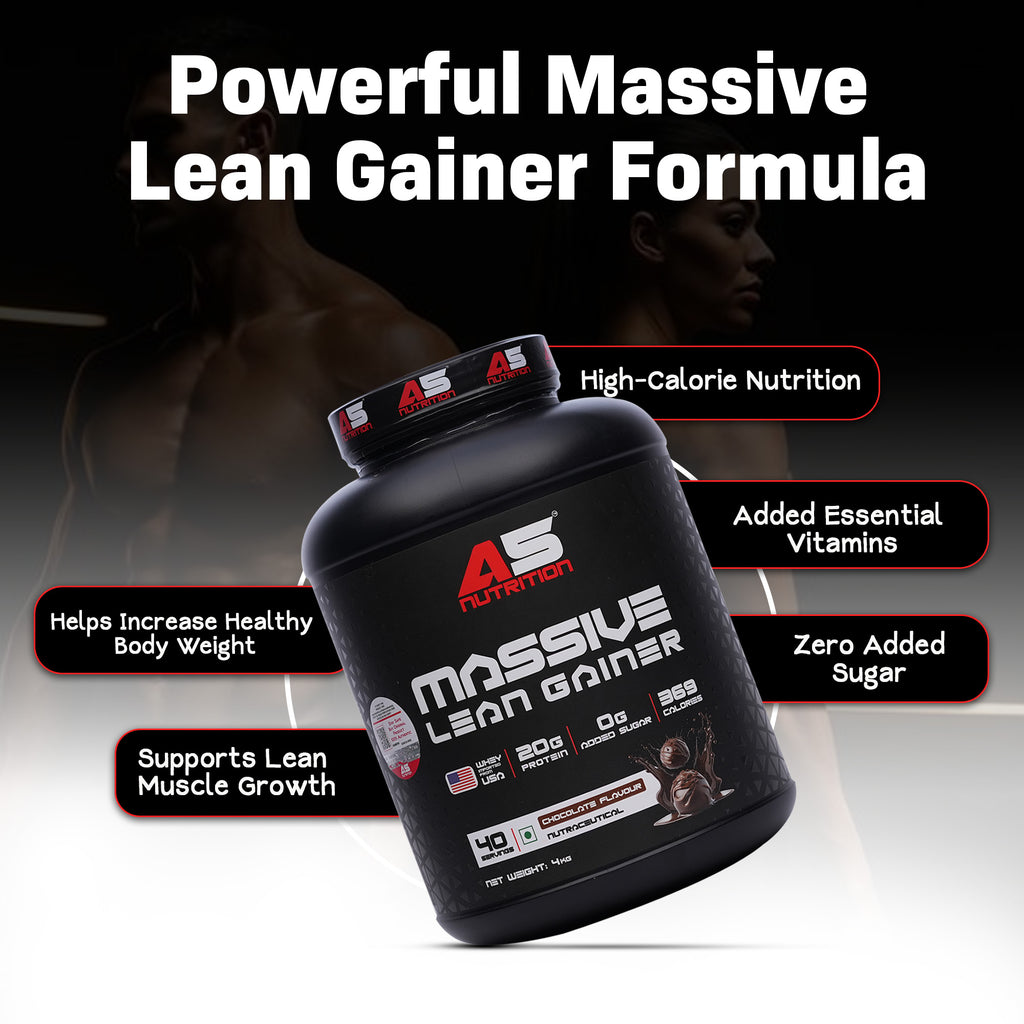 A5 Nutrition Massive Lean Gainer 4kg | 40 Servings Chocolate