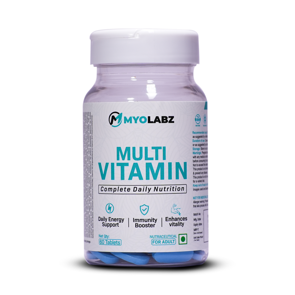 MyoLabz Lean Lifestyle Stack Pack of 3 – Liquid L-Carnitine 450 ml, Multivitamin & Omega-3 for Energy & Active Lifestyle