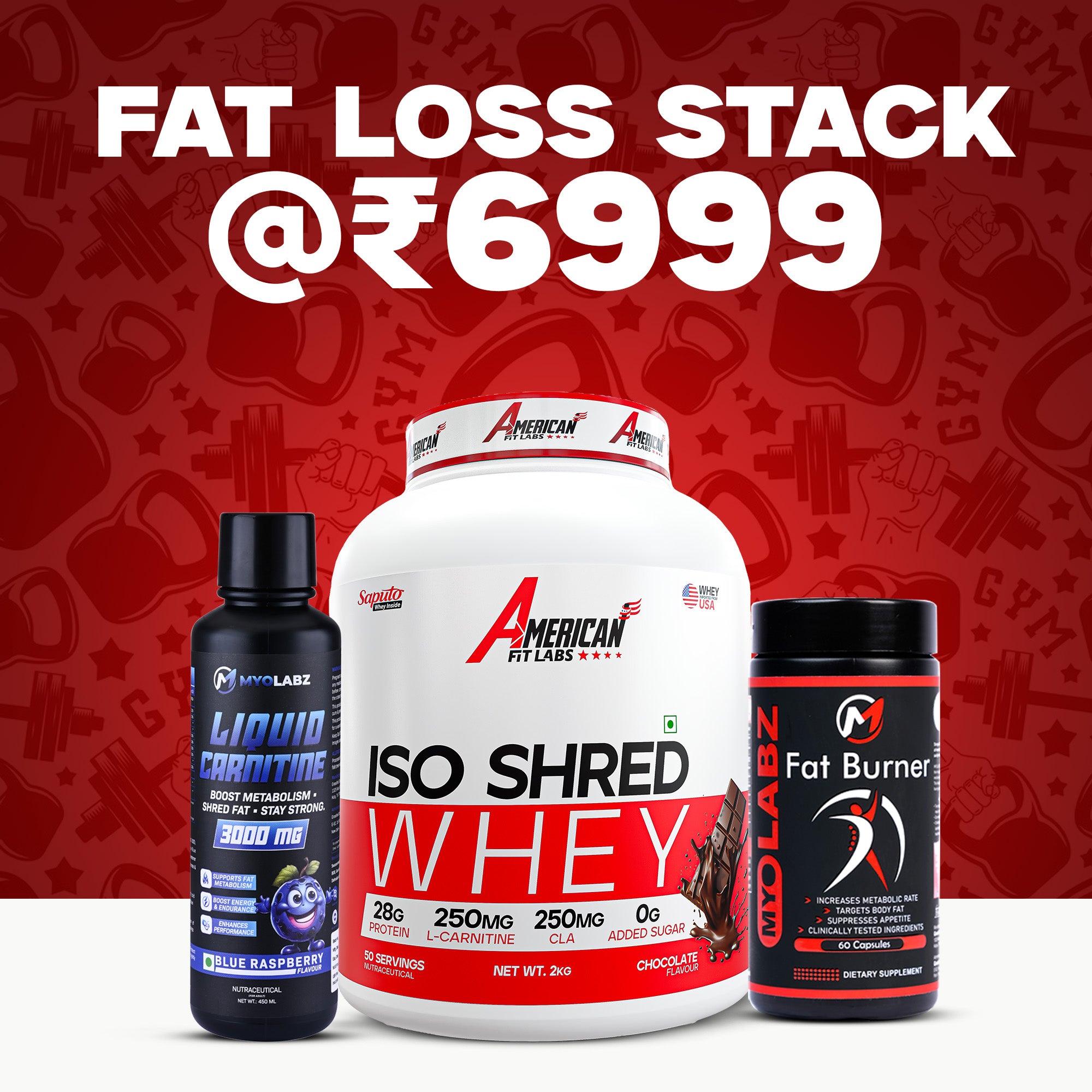l carnitine and whey protein Fat Loss Stack Offer | Whey Protein 2kg + L-Carnitine + Fat Burner