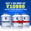 B1 Nutrition Yeast Protein Mega Offer | Buy 1 Get 2 Free | 3 x 2kg (6kg Bulk Protein) | Best Whey Alternative Deal Online India