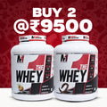 Mark 1 Nutrition Whey Protein Combo Pack - Buy 2 x 2.5kg whey protein for muscle building and recovery, online India