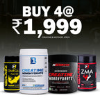 Creatine & Recovery Stack Pack of 4 – B1 Creatine 250 g, Maverick Creatine, ZMA & Omega-3 for Strength & Recovery