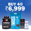 Double Mass Builder Stack Pack of 4 – Mass Gainer 5 kg, Lean Gainer 2 kg, MyoCore & Multivitamin | 7 kg Weight Gainer Combo