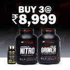 Maverick Muscle Builder Stack Pack of 3 – Whey Nitro 2 kg, Mass Gainer 3 kg & Moringa | Whey & Gainer Combo for Muscle Mass