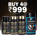 MyoLabz Everyday Wellness Combo Pack of 4 – Vitamin D3 K2, Amla, Moringa & Spirulina Tablets for Immunity & Energy