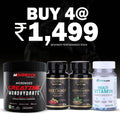 Beginner Performance Stack Pack of 4 – Maverick Creatine, Multivitamin, Ashwagandha & Beetroot for Strength & Stamina