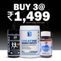 Strength & Daily Health Stack Pack of 3 – B1 Creatine Monohydrate 250 g, Multivitamin & Omega-3 for Strength & Wellness