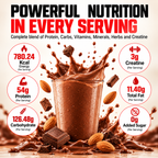 American Fit Labs BioBulk Gainer, Chocolate Almond, 5 kg (25 Servings) | 54g Protein & 3g Creatine per Serving | Whey Mass Gainer with Herbs, Vitamins, Minerals & Digestive Enzymes | 0g Added Sugar