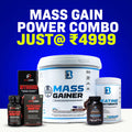 B1 Nutrition Mass Gain Combo Offer | 5kg Mass Gainer + Creatine + Myocore + Testosterone Booster + Shilajit | Best Bulking Stack Deal Online India
