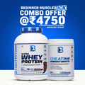 B1 Nutrition Beginner Muscle Stack Offer | Ultra Whey Protein 2kg + Creatine Monohydrate 250g | Best Beginner Gym Combo Deal Online India