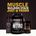 Maverick Muscle Building Stack Offer | Whey Nitro + Creatine + Myocore + Testosterone Booster | Best Premium Muscle Combo Deal Online India