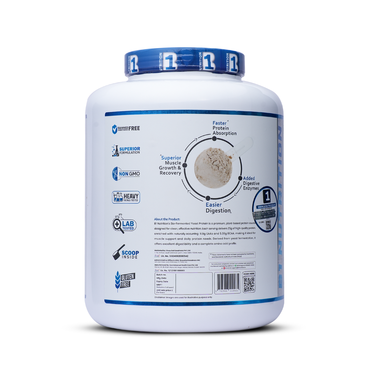 17-PRODUCT B1 YEAST PROTEIN BULK BLAST — B1 Yeast Protein 2 KG × 10 • MYOLABZ Multivitamin 60 Tablets × 4 • MYOLABZ Omega-3 60 Capsules × 2 • MYOLABZ Ashwagandha 60 Tablets × 1