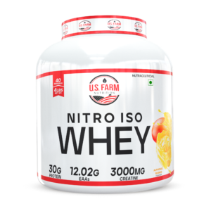 U. S . Farm Nitro ISO Whey - 4LBS (40 servings), Alphonso Mango