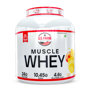U. S . Farm Muscle Whey - 4LBS (54 servings), Alphonso Mango
